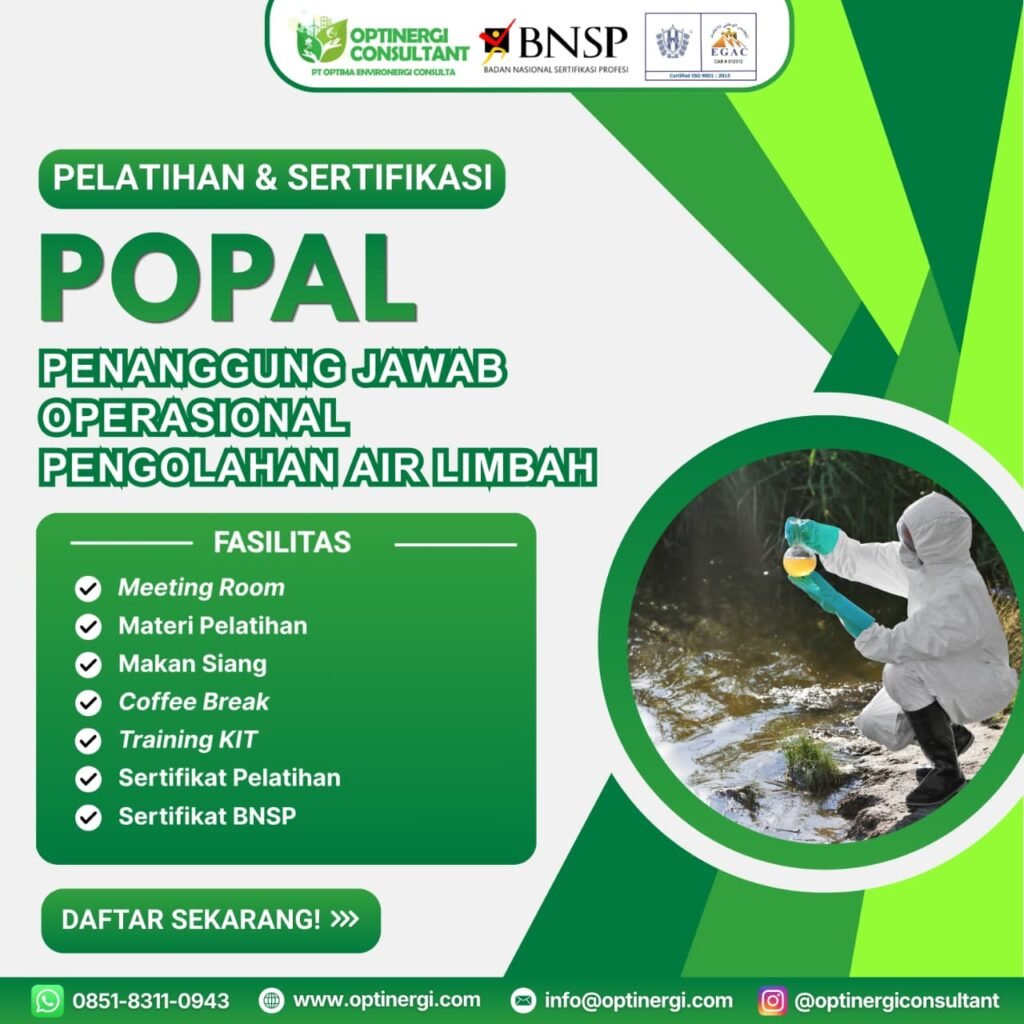 Pelatihan POPAL (Penanggung Jawab Operasional Pengolahan Air Limbah) BNSP